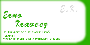 erno kravecz business card